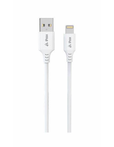 TPU KABEL USB-A / LIGHTNING 1,5M, USB 2.0 BÍLÝ