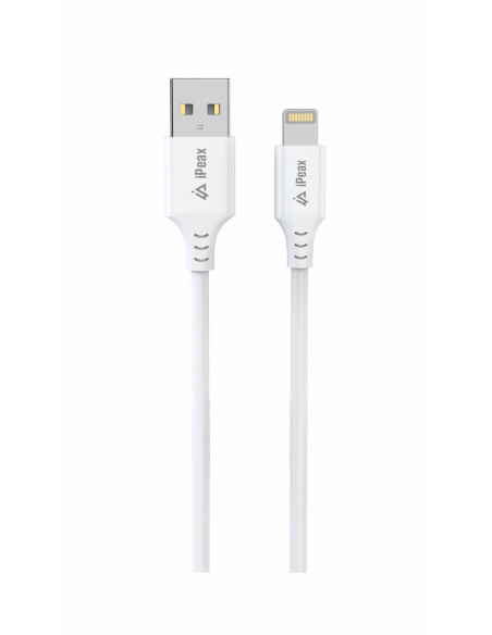 TPU KABEL USB-A / LIGHTNING 1,5M, USB 2.0 BÍLÝ