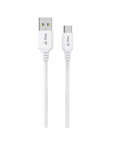 TPU KABEL USB-A / USB-C 1,5M, USB 2.0 BÍLÝ