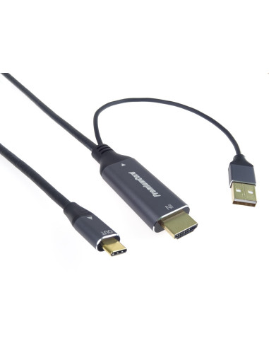 PremiumCord HDMI2.0 na USB-C kábel pre monitory,2m