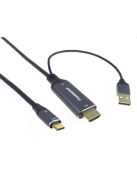 PremiumCord HDMI2.0 na USB-C kábel pre monitory,2m