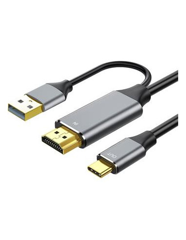 PremiumCord HDMI2.0 na USB-C kábel pre monitory,2m