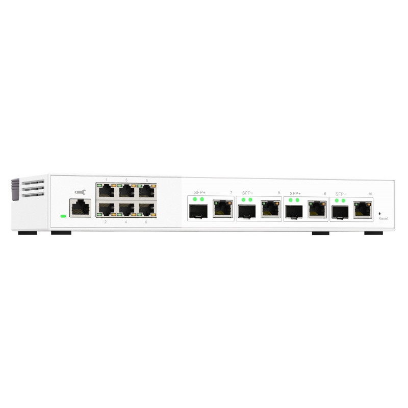 QNAP riadený switch QSW-M2106-4C (6x 2,5GbE RJ45 a 4x kombinované 10GbE SFP+ / 10GbE RJ-45)