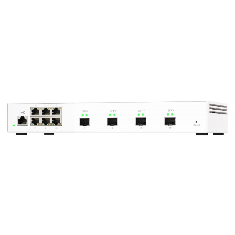 QNAP riadený switch QSW-M2106-4S (6x 2,5GbE RJ45 a 4x 10GbE SFP+)