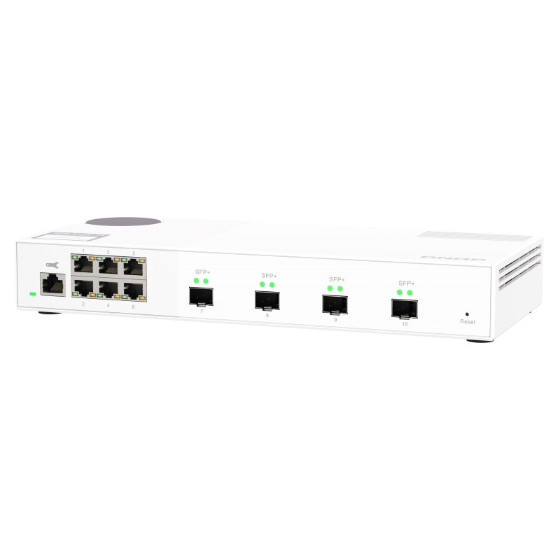 QNAP riadený switch QSW-M2106-4S (6x 2,5GbE RJ45 a 4x 10GbE SFP+)
