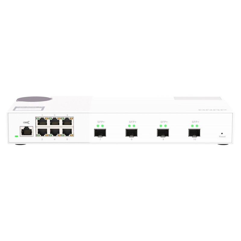 QNAP riadený switch QSW-M2106-4S (6x 2,5GbE RJ45 a 4x 10GbE SFP+)