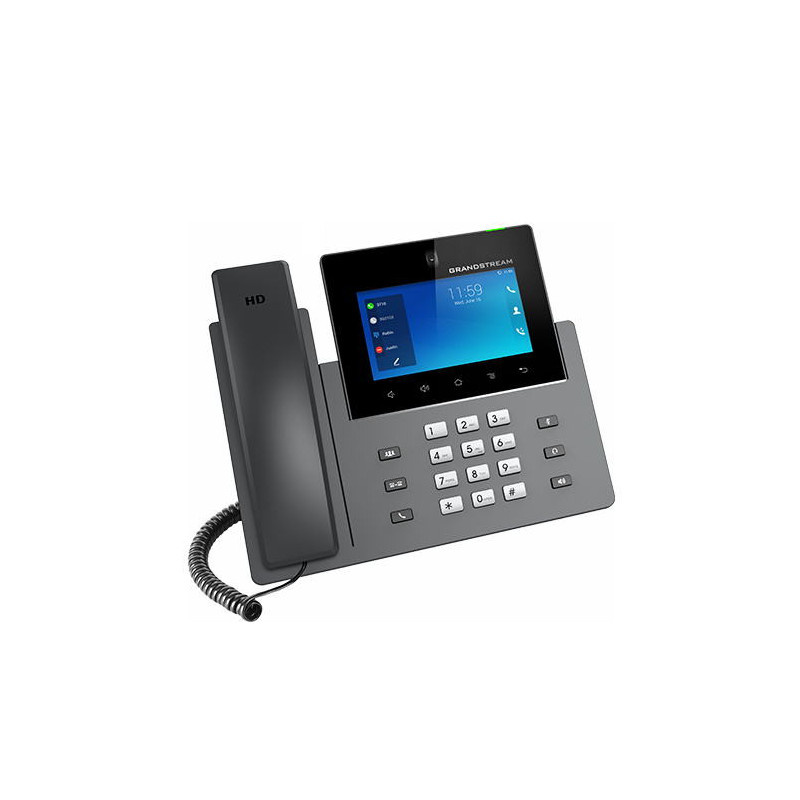 Grandstream GXV3450 SIP video telefón, 5" IPS bar.dot.displ., 16 SIP účty, Android11, WiFi, BT, PoE+