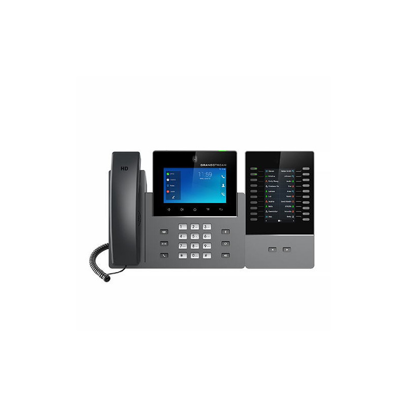 Grandstream GXV3450 SIP video telefón, 5" IPS bar.dot.displ., 16 SIP účty, Android11, WiFi, BT, PoE+