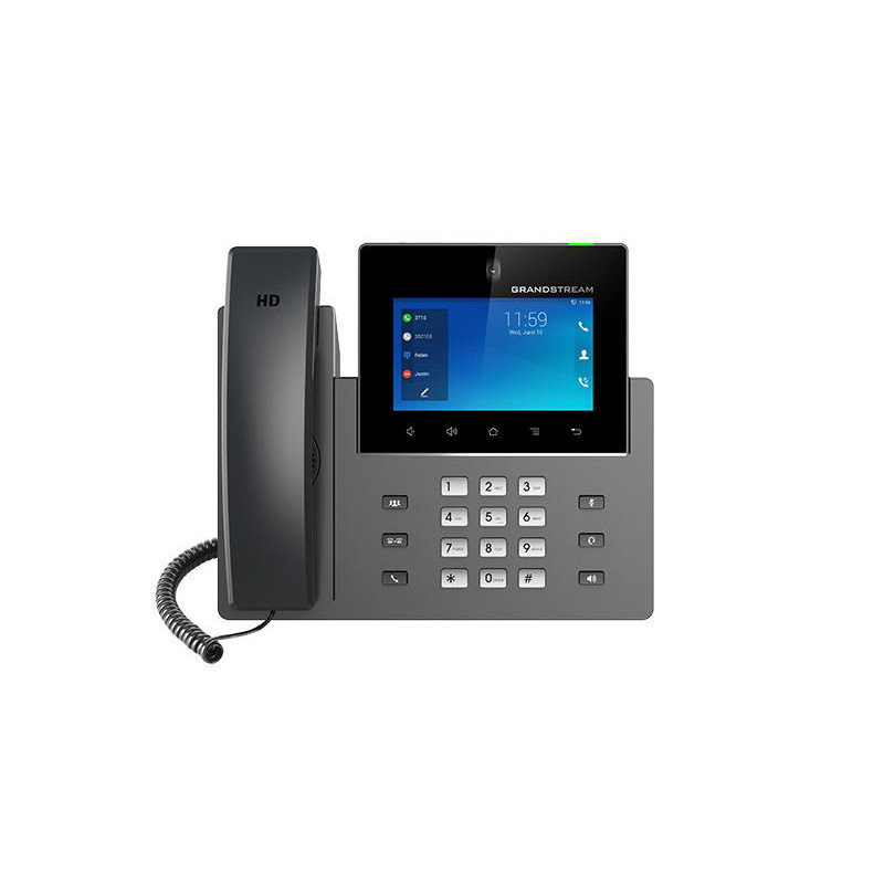 Grandstream GXV3450 SIP video telefón, 5" IPS bar.dot.displ., 16 SIP účty, Android11, WiFi, BT, PoE+