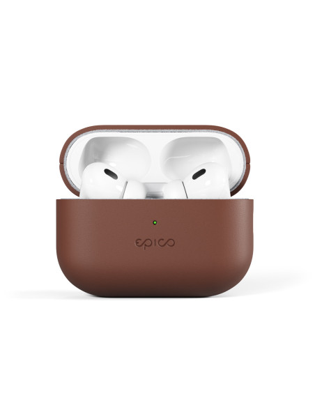 Epico Leather Case Airpods Pro 2 - hnedá