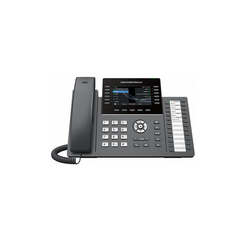 Grandstream GRP2636 SIP telefón, 4.3" TFT bar. displej, 6SIP účtov, 24 pr. hr., 2x1Gb, WiFi, BT
