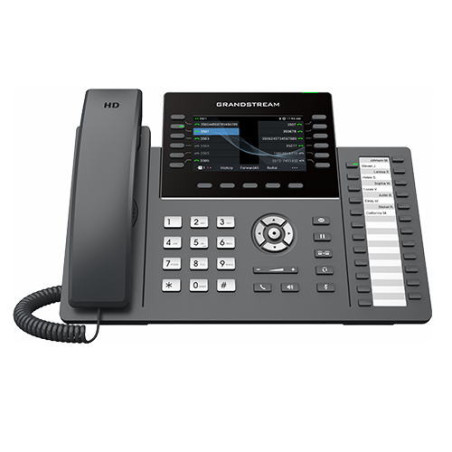 Grandstream GRP2636 SIP telefón, 4.3" TFT bar. displej, 6SIP účtov, 24 pr. hr., 2x1Gb, WiFi, BT
