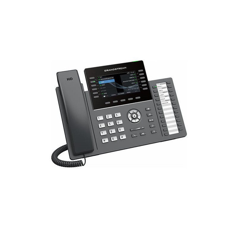 Grandstream GRP2636 SIP telefón, 4.3" TFT bar. displej, 6SIP účtov, 24 pr. hr., 2x1Gb, WiFi, BT