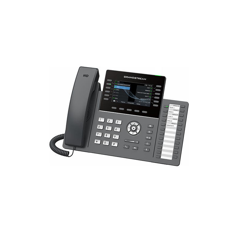 Grandstream GRP2636 SIP telefón, 4.3" TFT bar. displej, 6SIP účtov, 24 pr. hr., 2x1Gb, WiFi, BT