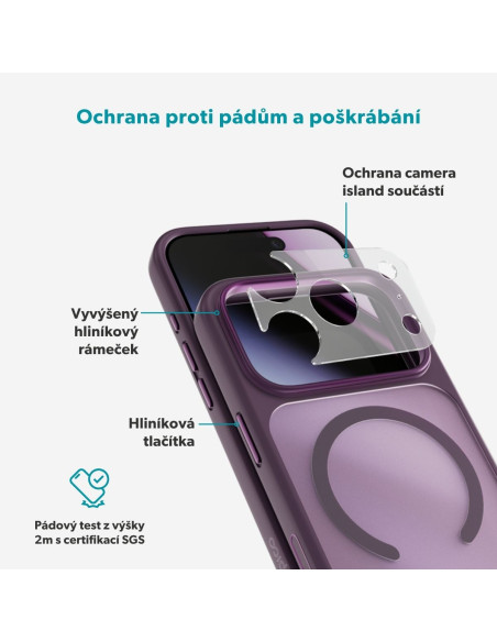 Epico HeroMatte Mag+ Case iPhone 17 Pro Max/18 Pro Max fialová