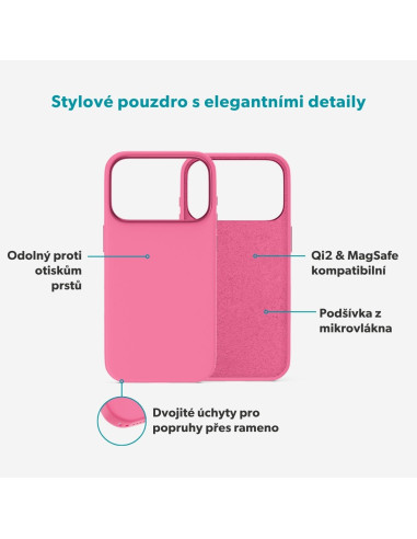 Epico Silicone Mag+ Case iPhone 17 Pro/18 Pro ružová