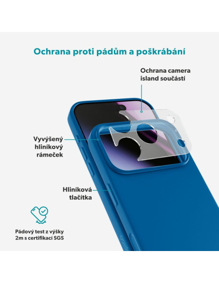 Epico Silicone Mag+ Case iPhone 17 Pro/18 Pro modrá