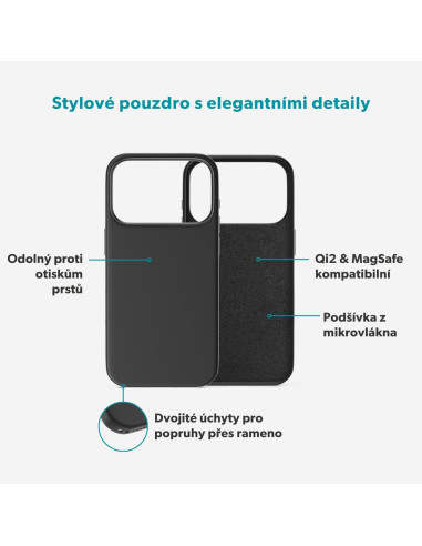 Epico Silicone Mag+ Case iPhone 17 Pro/18 Pro čierna