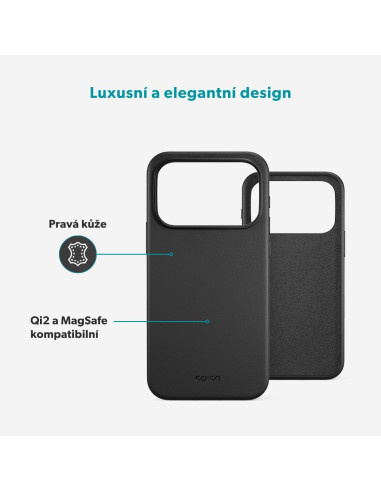 Epico Leather Mag+ Case iPhone 17 Pro/18 Pro čierna