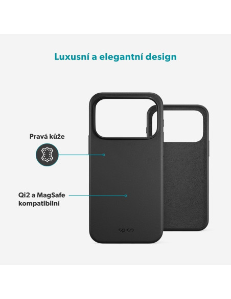 Epico Leather Mag+ Case iPhone 17 Pro/18 Pro čierna