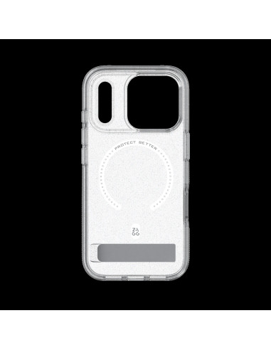 Case Milan Snap with Kickstand pre Apple iPhone 18 Pro Max / 17 Pro Max - Glitter Silver