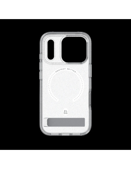 Case Milan Snap with Kickstand pre Apple iPhone 18 Pro Max / 17 Pro Max - Glitter Silver