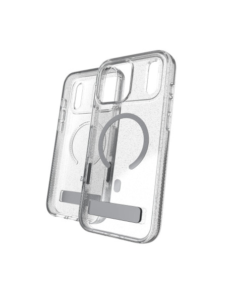 Case Milan Snap with Kickstand pre Apple iPhone 18 Pro Max / 17 Pro Max - Glitter Silver