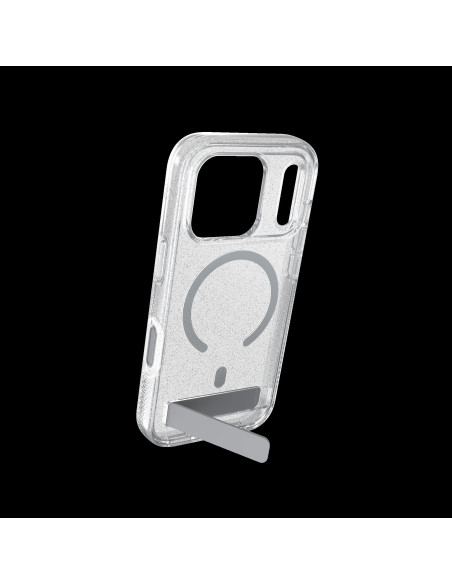 Case Milan Snap with Kickstand pre Apple iPhone 18 Pro / 17 Pro - Glitter Silver