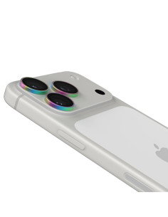 Glass Elite Anti-Reflective Camera Rings pre Apple iPhone 18 Pro Max / 18 Pro - Iridescent
