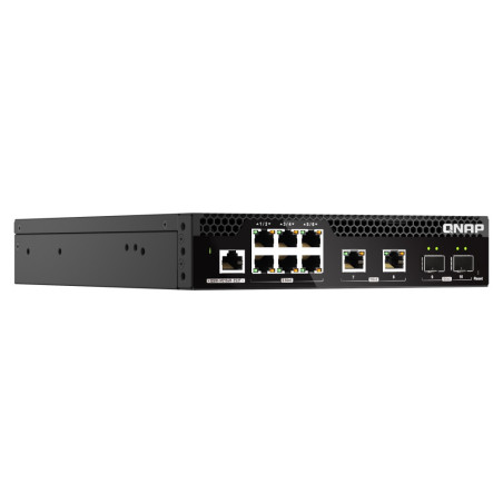 QNAP riadený switch QSW-M2106R-2S2T (6x 2,5GbE RJ45, 2x 10GbE RJ45, 2x 10GbE SFP+, malá šírka)