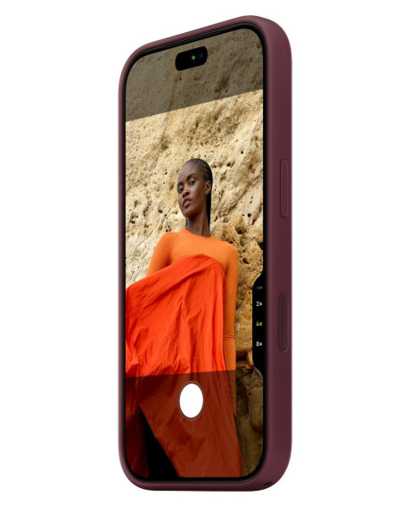 iPhone 18 Pre Silicone Case with MS - Burgundy