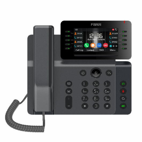 Fanvil V65 SIP telefón, 4,3" bar.disp., 20SIP, 45DSS hr., WiFi, BT, dual Gbit, PoE