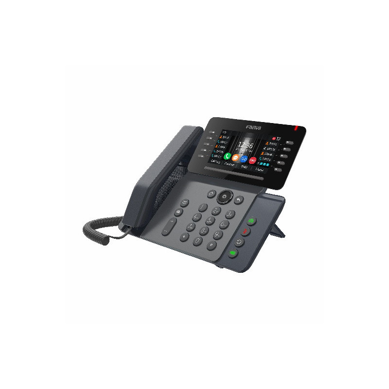 Fanvil V65 SIP telefón, 4,3" bar.disp., 20SIP, 45DSS hr., WiFi, BT, dual Gbit, PoE