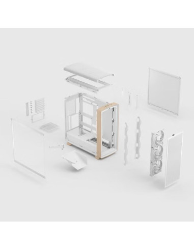 Fractal Design Summit Chalk White TG Clear Tint