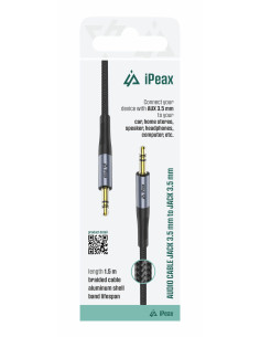 ADAPTÉR 3,5 MM JACK / 3,5 MM JACK 1,5 M ČIERNY