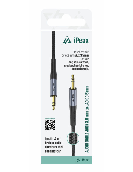 ADAPTÉR 3,5 MM JACK / 3,5 MM JACK 1,5 M ČIERNY