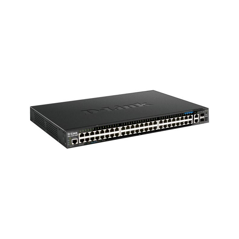 D-Link DGS-1520-52MP 44 portov GE PoE + 4 portov 2.5 GE PoE + 2 10 GE portov + 2 SFP+ Smart Mang. Sw.
