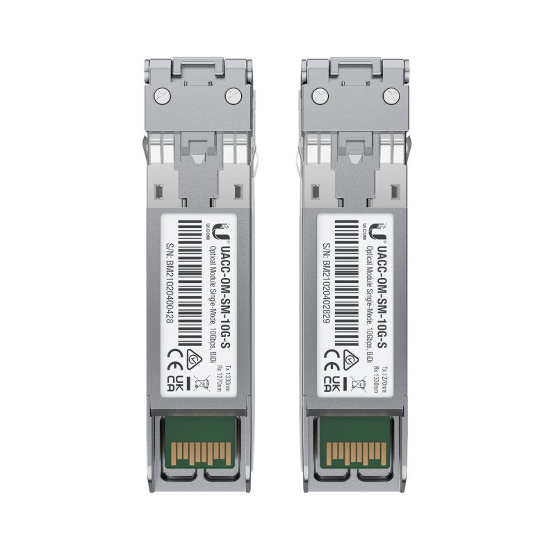 Ubiquiti UACC-OM-SM-10G-S-20 - 10G SFP+, SM Module, BiDi, Simplex LC UPC, 20-Pack
