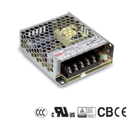 MEANWELL - LRS-75-24 - Priemyselný napájací spínaný zdroj uzavretý 24V 75W