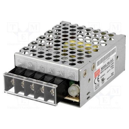 MEANWELL - RS-15-5 - Priemyselný napájací zdroj 5V 15W