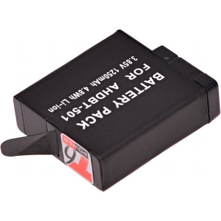 Batéria T6 Power GoPro Hero5, Hero6 Black, AHDBT-501, AABAT-001, 601-10197-000, 1250mAh, 4,8Wh