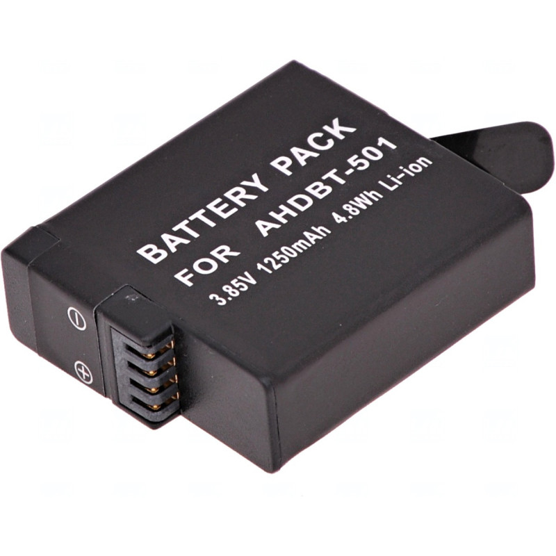 Batéria T6 Power GoPro Hero5, Hero6 Black, AHDBT-501, AABAT-001, 601-10197-000, 1250mAh, 4,8Wh