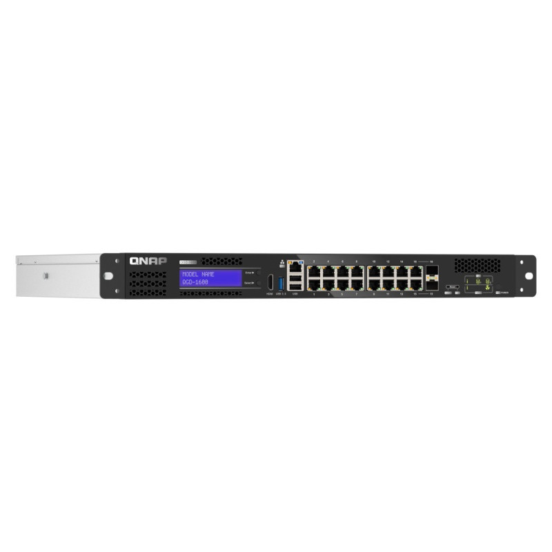 QNAP riadený switch QGD-1600-8G (16x GbE, 4core CPU, 8GB RAM, 2x 2,5" SATA, 2x PCIe, 1x HDMI, 3x USB)