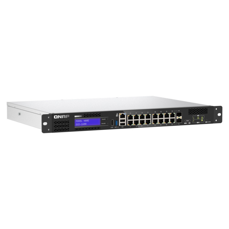 QNAP riadený switch QGD-1600-8G (16x GbE, 4core CPU, 8GB RAM, 2x 2,5" SATA, 2x PCIe, 1x HDMI, 3x USB)