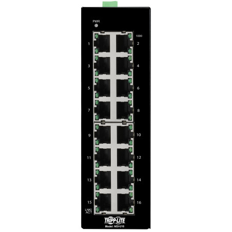 Prepínač 16x zdroj Unmanaged Ethernet Switch, 10/100/1000Mb/s, montáž DIN