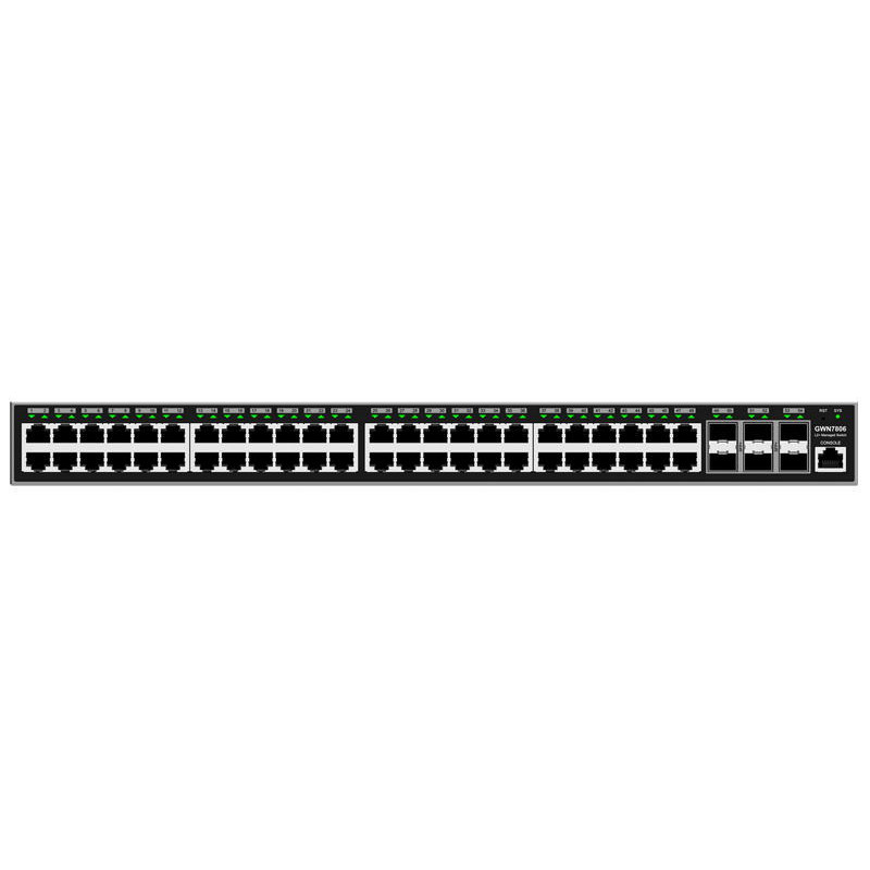 Grandstream GWN7806 Layer 2+ Managed Network Switch, 48 portov / 6 SFP+