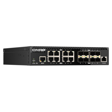 QNAP switch QSW-3216R-8S8T (8x 10G GbE porty + 8x 10G SFP+ porty, polovičná šírka)