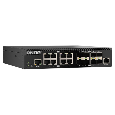 QNAP switch QSW-3216R-8S8T (8x 10G GbE porty + 8x 10G SFP+ porty, polovičná šírka)