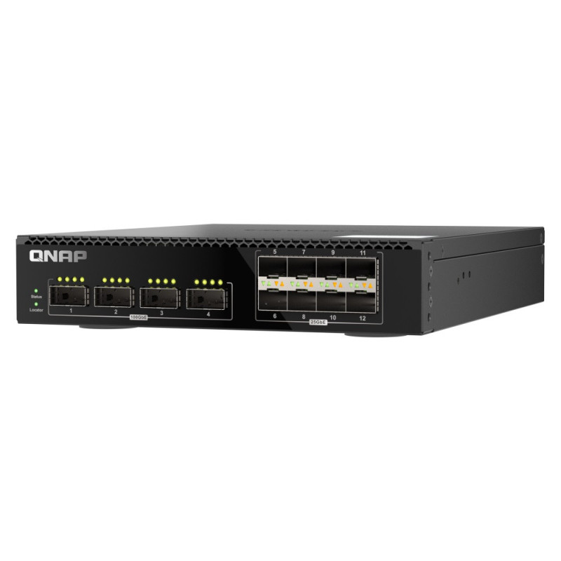 QNAP riadený switch QSW-M7308R-4X (4x 100GbE porty + 8x 25GbE porty, polovičná šírka)