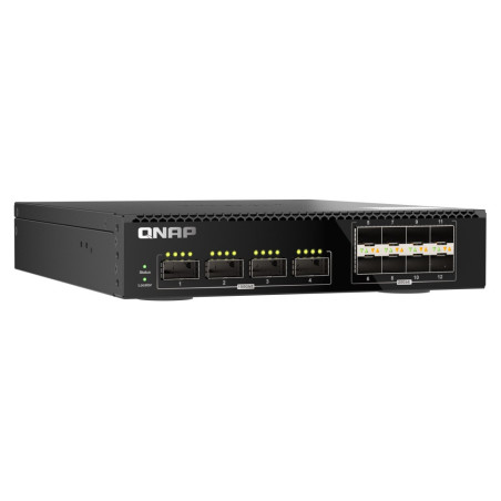 QNAP riadený switch QSW-M7308R-4X (4x 100GbE porty + 8x 25GbE porty, polovičná šírka)